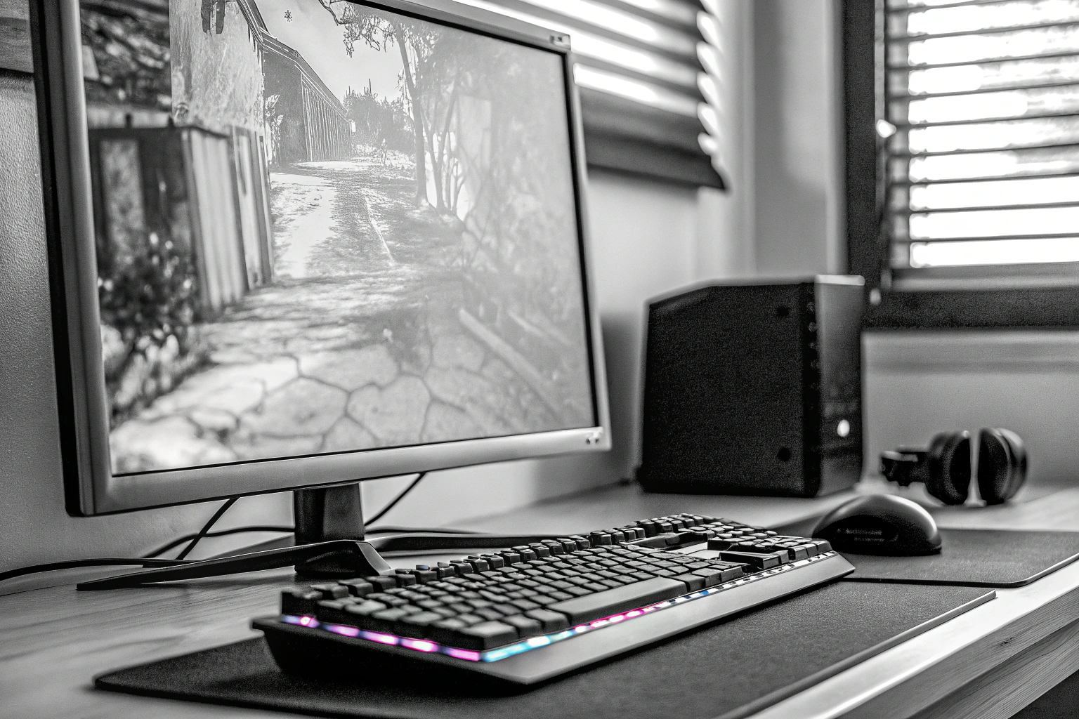 Gaming-Setup mit RGB-Beleuchtung