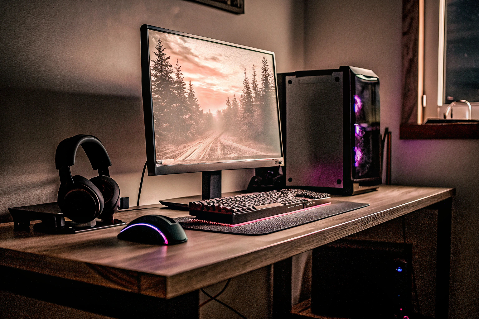 Sauberes Gaming-PC-Setup