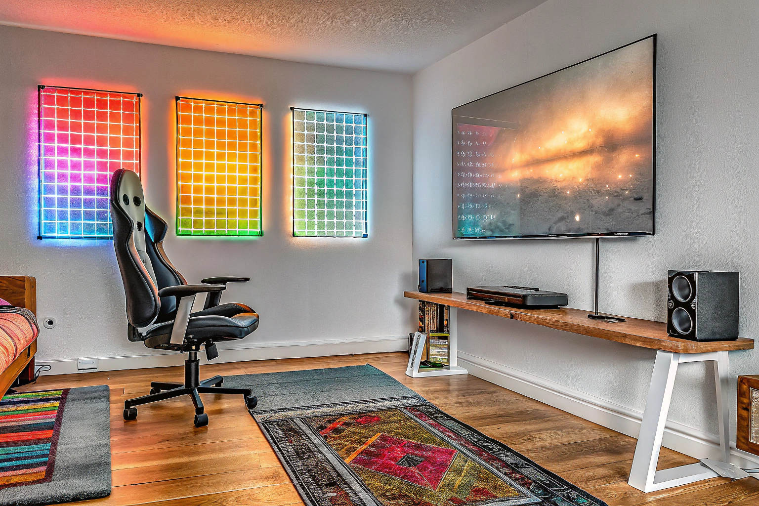 Gaming-Zimmer mit LED-Beleuchtung