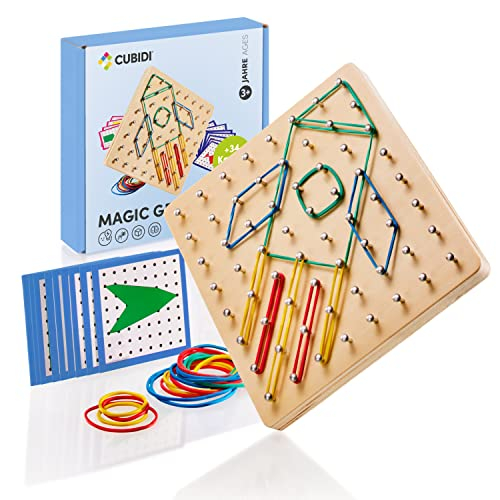 CUBIDI® Kreatives Montessori Holz Geoboard