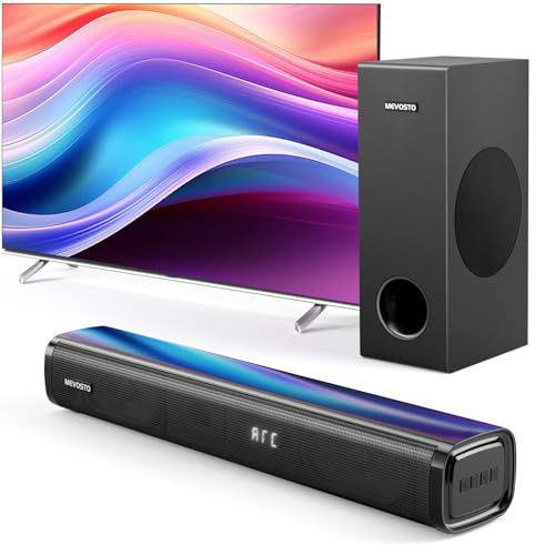 Soundbar für TV mit Subwoofer, PC, Gaming, 2.1 CH MEVOSTO