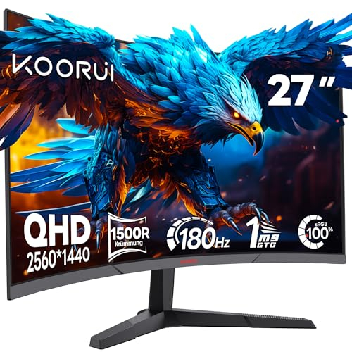 KOORUI Gaming Monitor WQHD-Monitor 27 Zoll